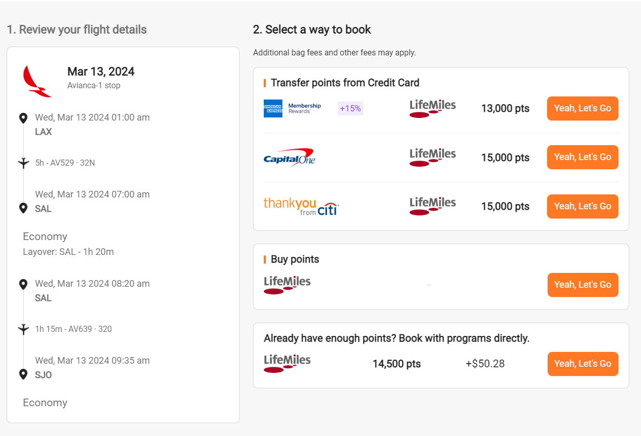 PointsYeah The best points travel planning(award search) site on